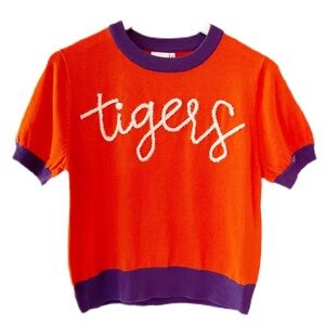 Queen of Sparkles Clemson Tigers Sweater Tee Shirt